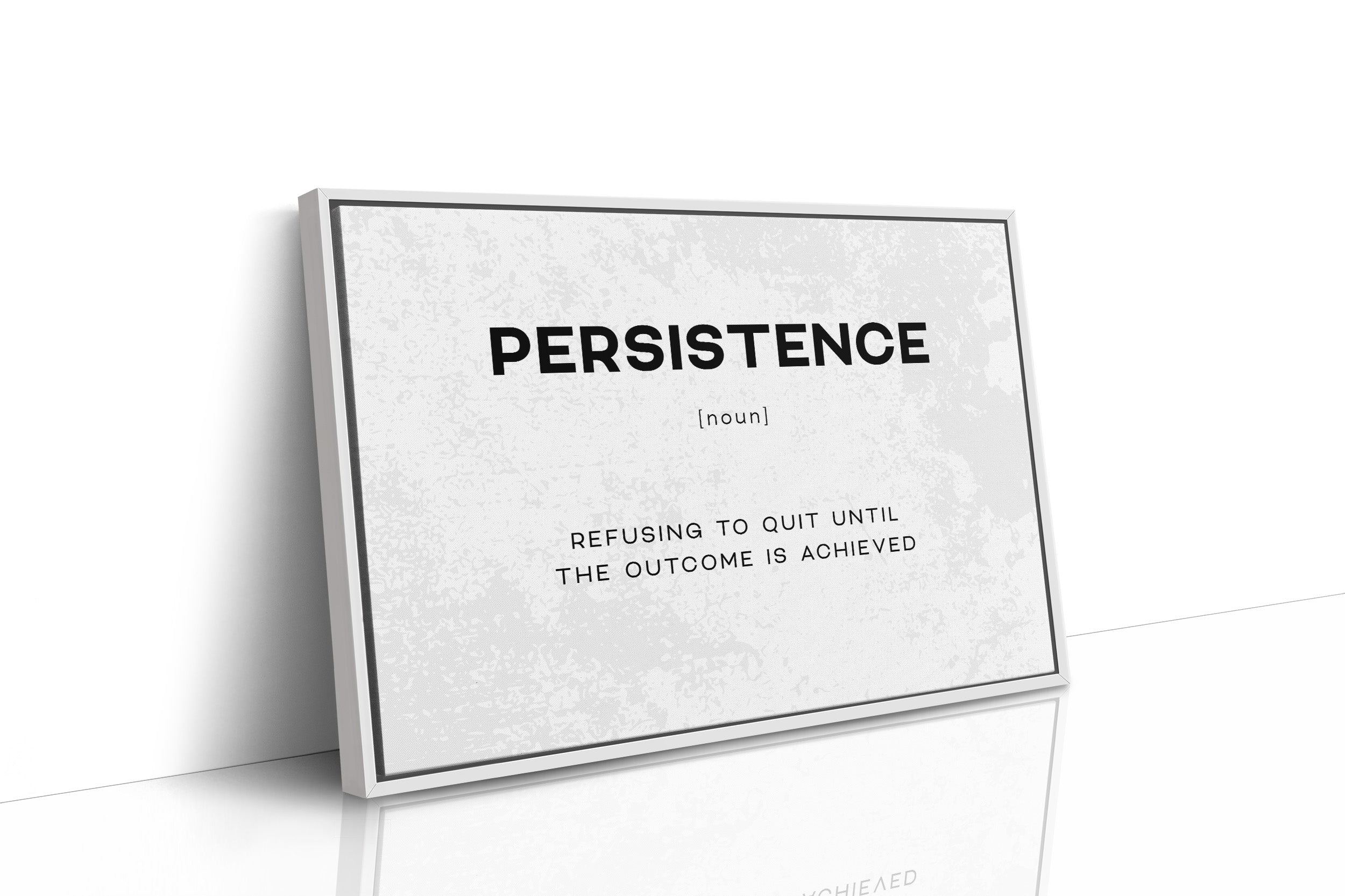Persistence Definition Canvas Art | Bold Motivational Typography Print for Home Office, Gym or Entrepreneur Décor