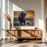 Sunset Paints The Buffalo's Soul
