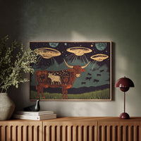 Alien Engraving on the Cosmic Cow