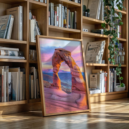Delicate Arch at Dusk in Painted Sky