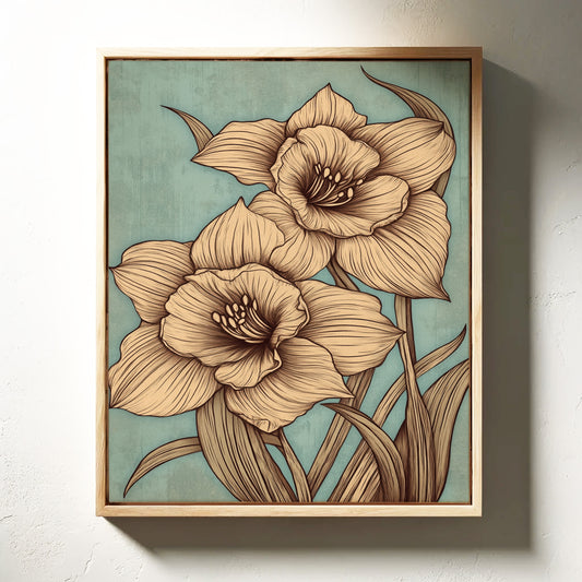 Daffodils Draw Lines In Spring