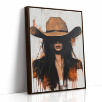 The Silent Outlaw – Western Cowgirl Canvas Art