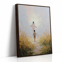 Illuminated Path Through Golden Fields