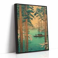 Tranquil Waters Between Sacred Pines