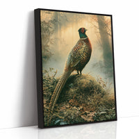 Pheasant at Dawn — Golden Mist Autumn Painting