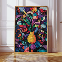 Midnight Garden Blooms In Glass