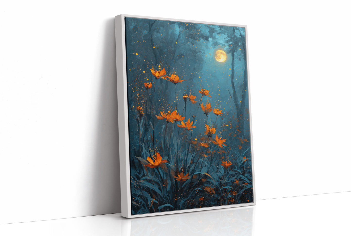 Copper Blooms Under Midnight Sky
