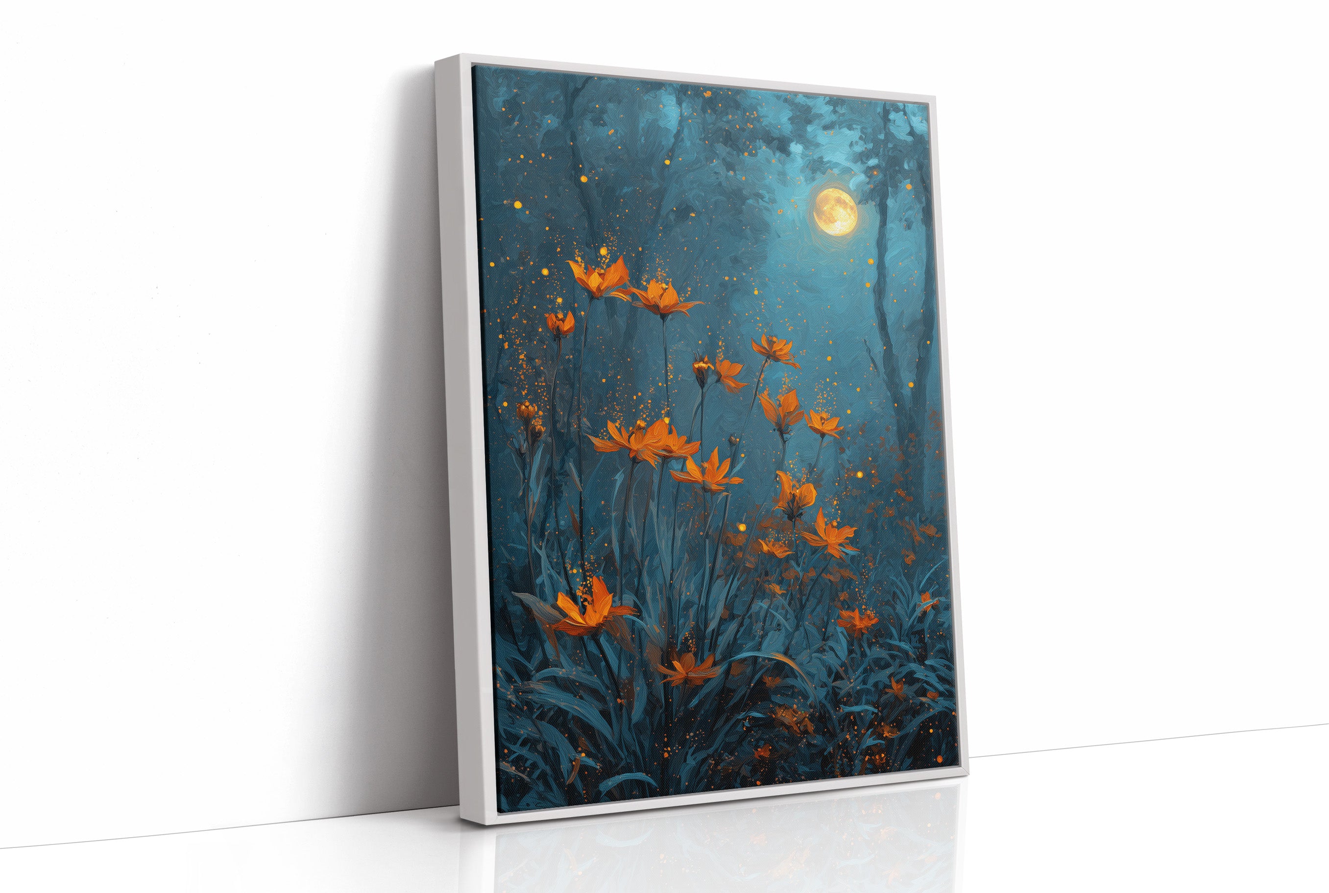 Copper Blooms Under Midnight Sky