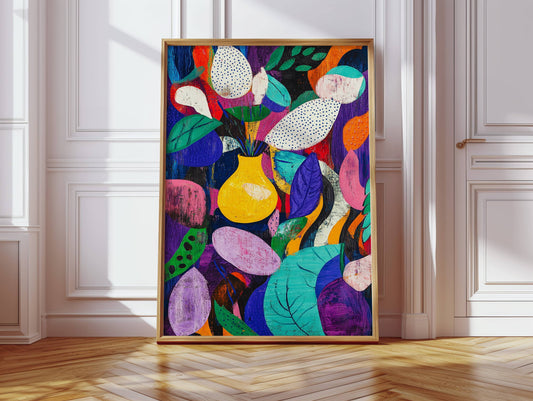 Yellow Vase Dances With Color