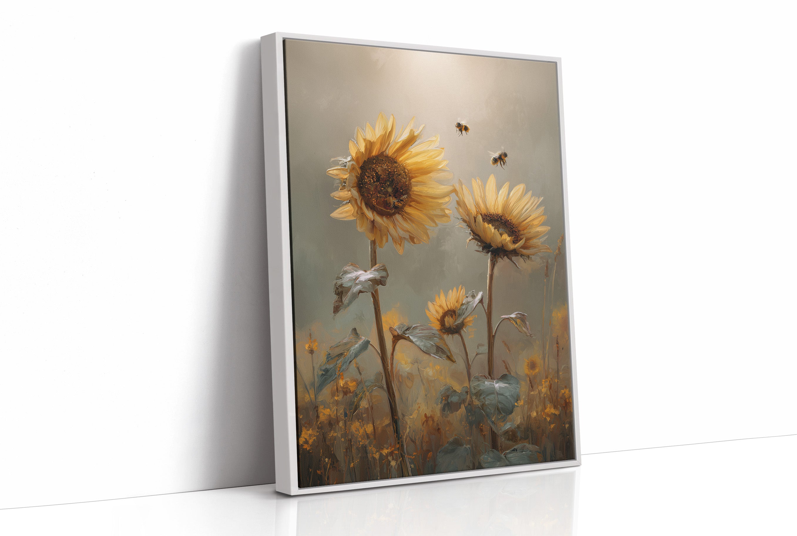 Honey Seekers Among Golden Blooms