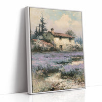 Lavender Fields and the Farmhouse Beyond
