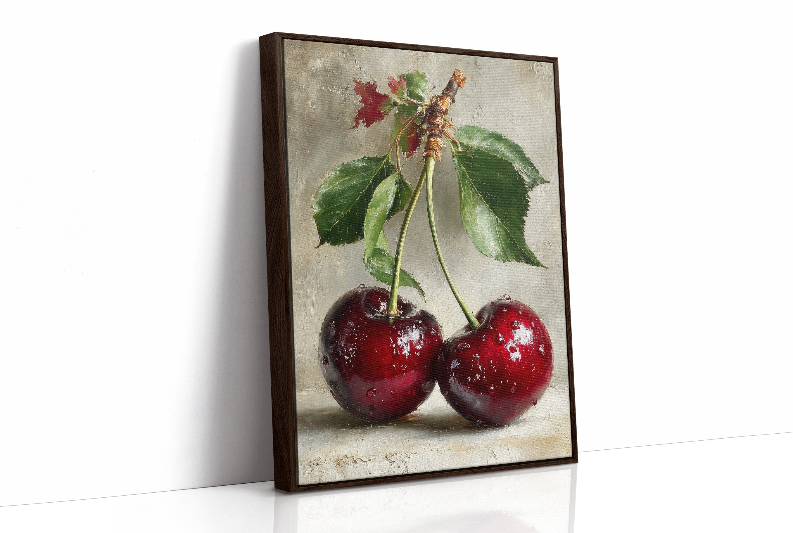 Two Cherries, Still on the Stem