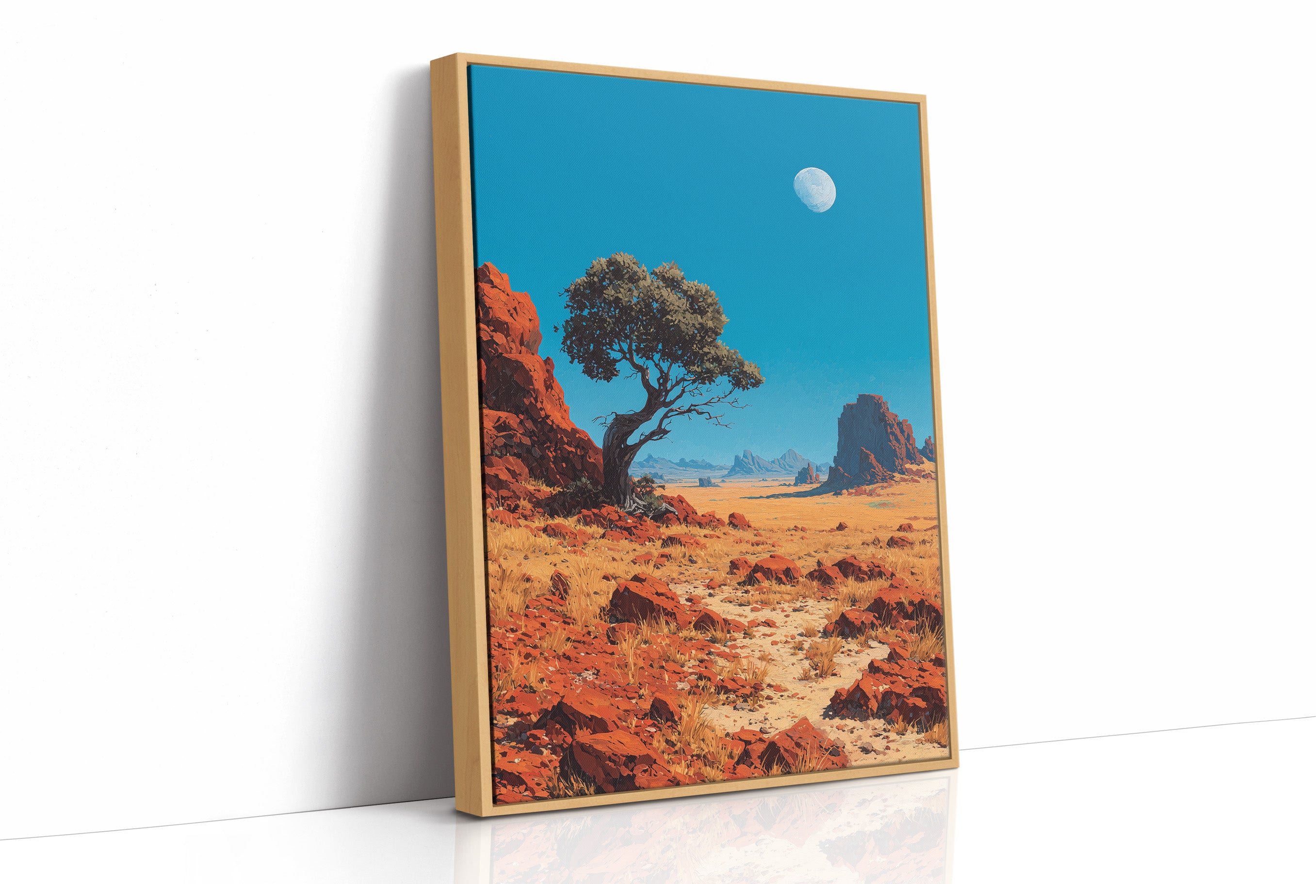 Noon Moon Over Red Country