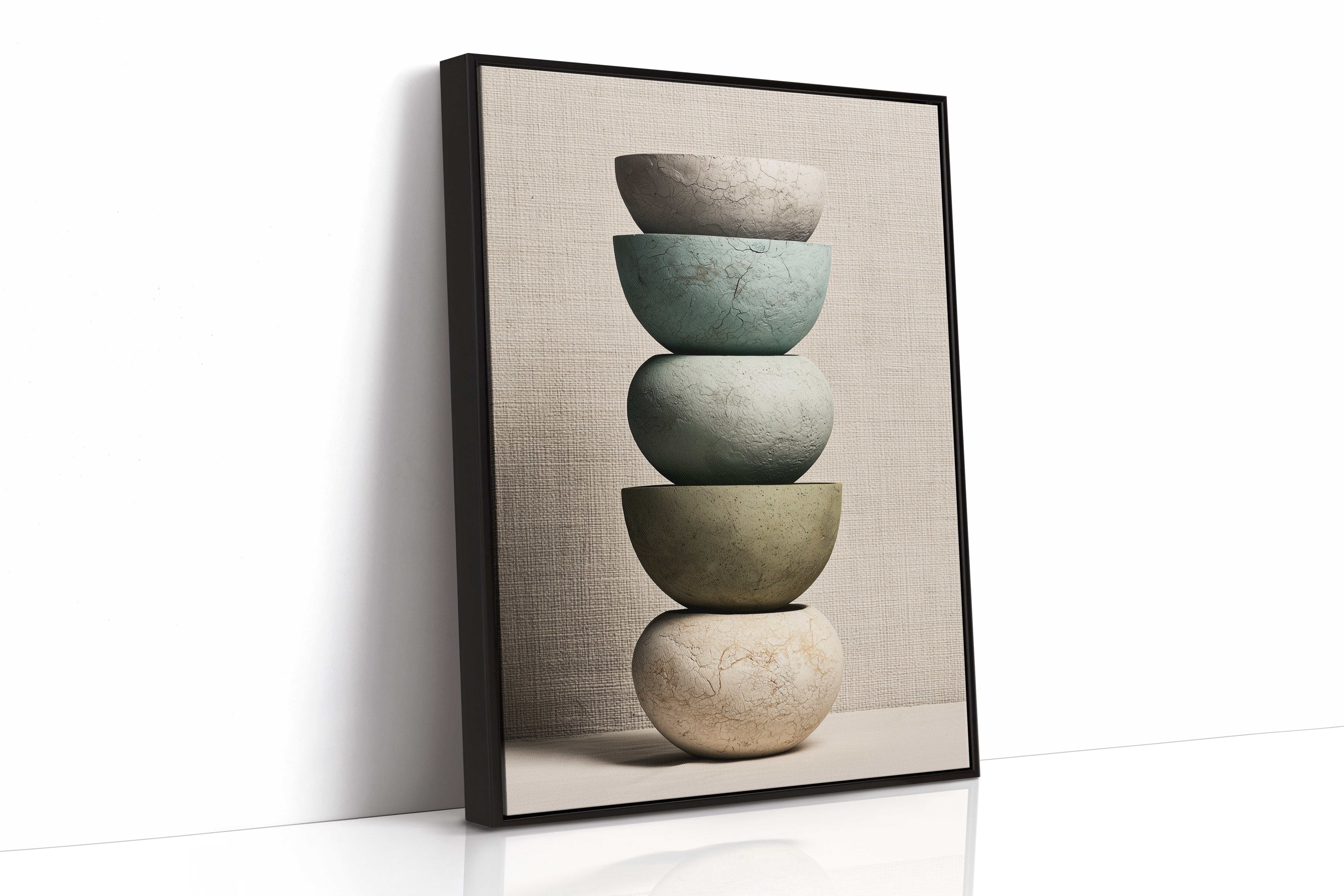 Stacked Stoneware: Linen and Sage
