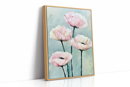Poppies on a Pale Sage Sky
