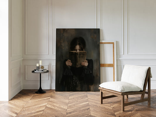 The Reader in Velvet Shadows