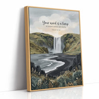 Your Word Is a Lamp: Icelandic Waterfall Shore
