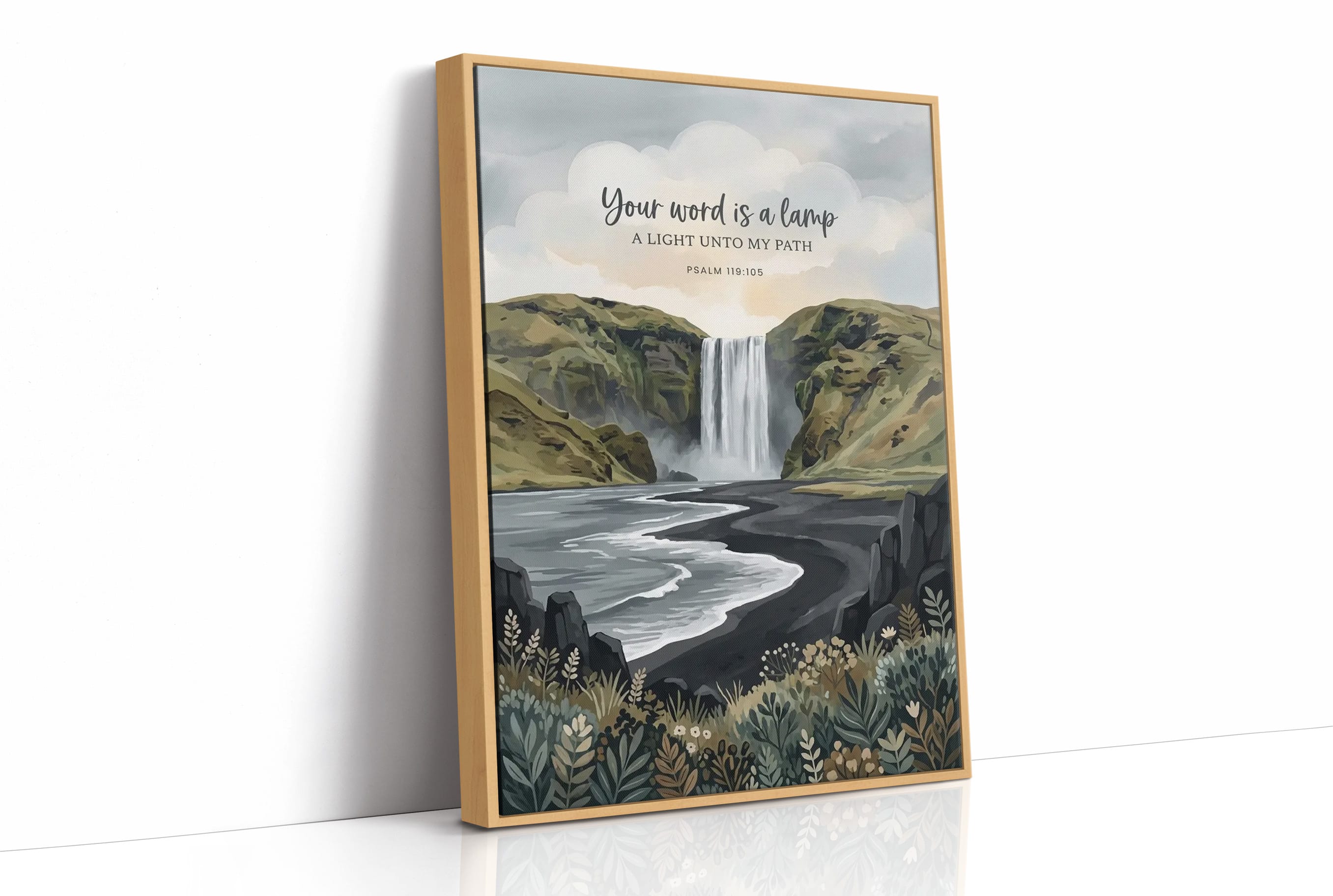 Your Word Is a Lamp: Icelandic Waterfall Shore