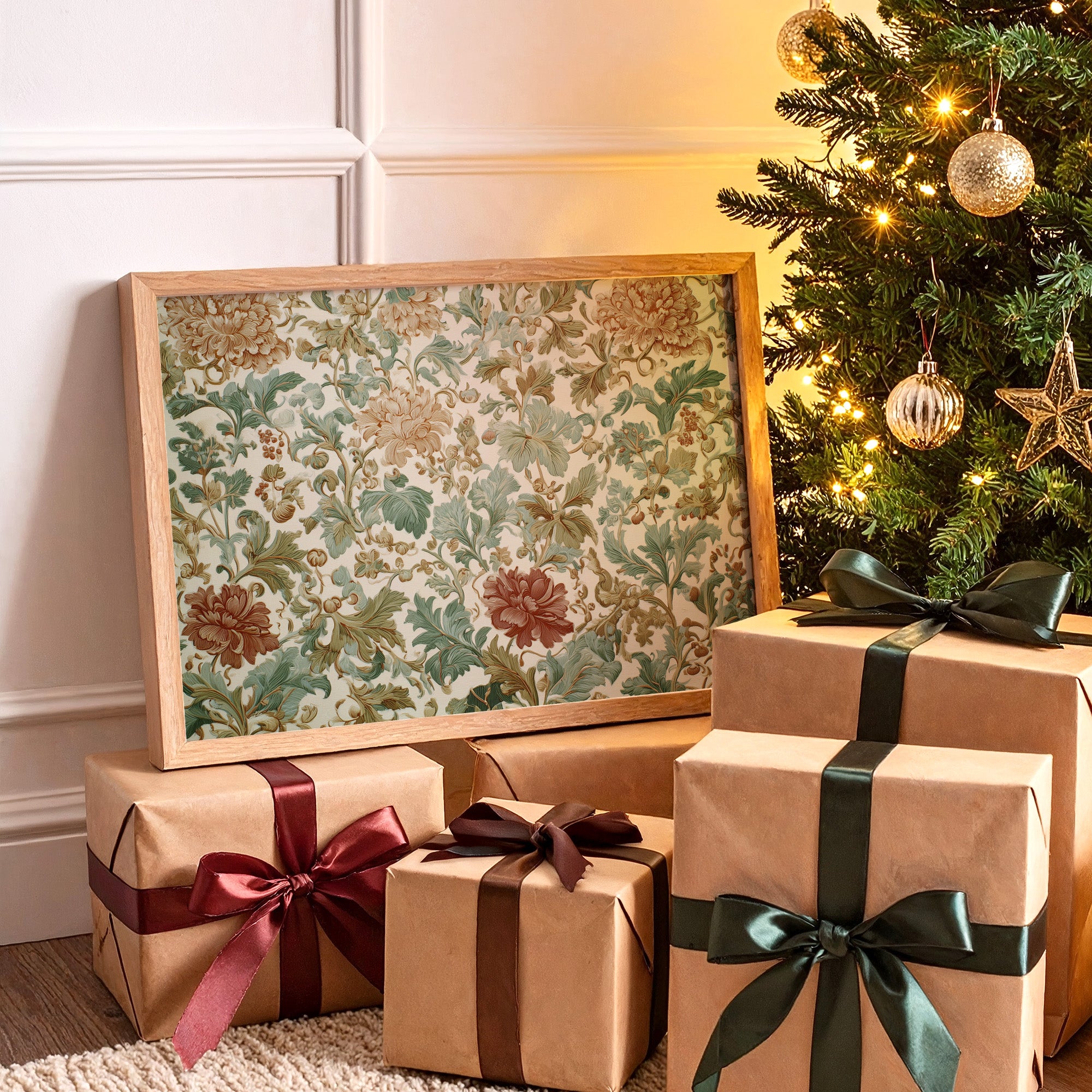 Vintage Blooms Meet Holiday Light