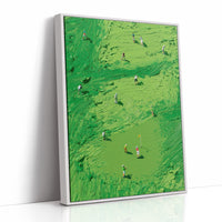 Aerial Golf Course Palette Knife