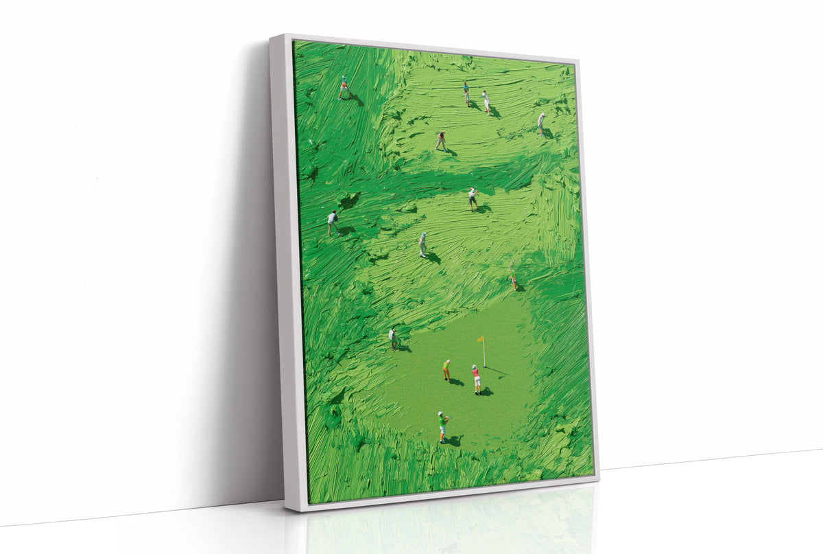 Aerial Golf Course Palette Knife