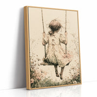 The Wildflower Swing: A Girl's Quiet Sway