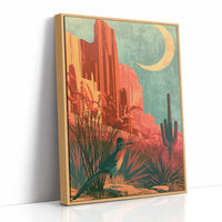 Roadrunner Under Canyon Moon