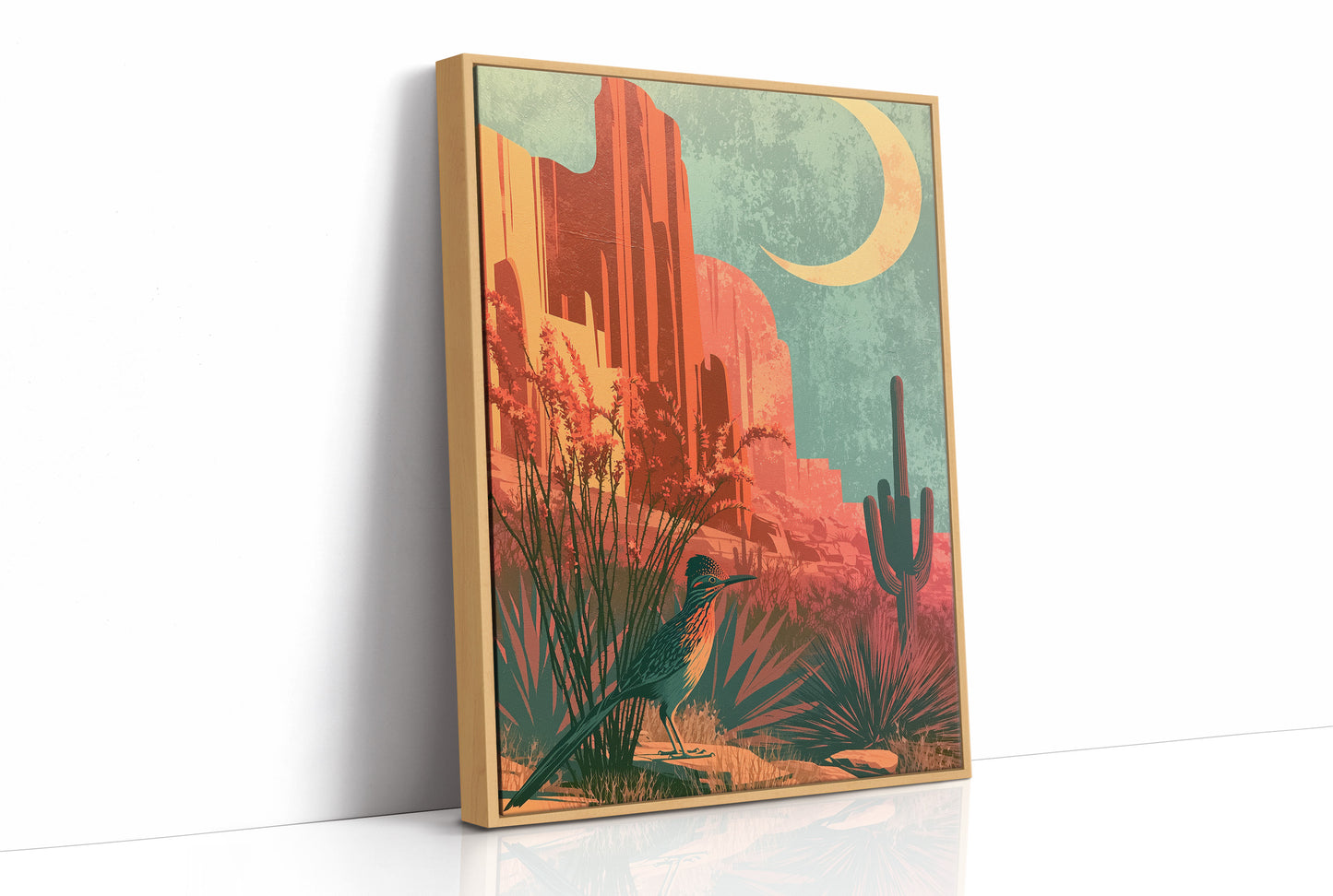Roadrunner Under Canyon Moon