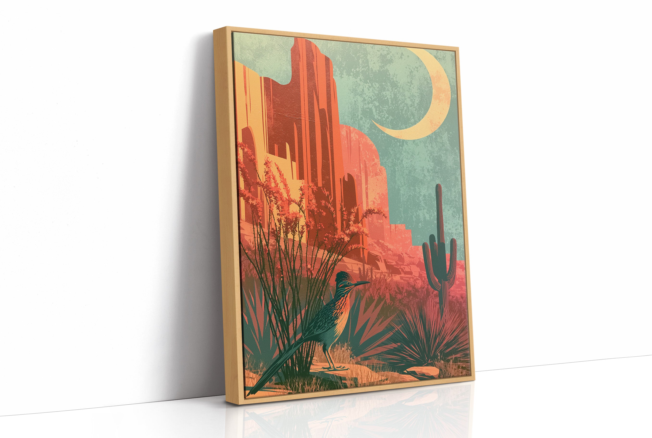 Roadrunner Under Canyon Moon
