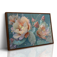 Desert Blooms Against Teal Sky