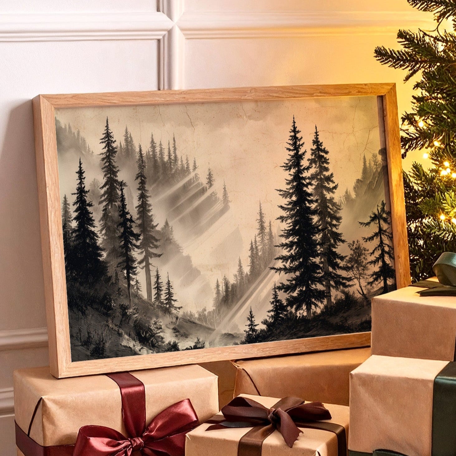 Misty Pines Catch Mountain Light