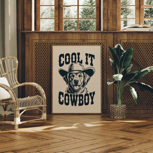 The Canine Cowboy Smiles Wide
