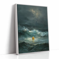 Tiny Yellow Against Raging Seas