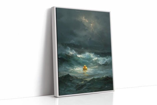 Tiny Yellow Against Raging Seas