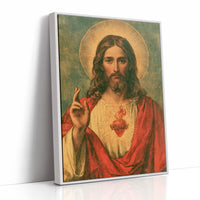 Sacred Heart Vintage Devotional Print