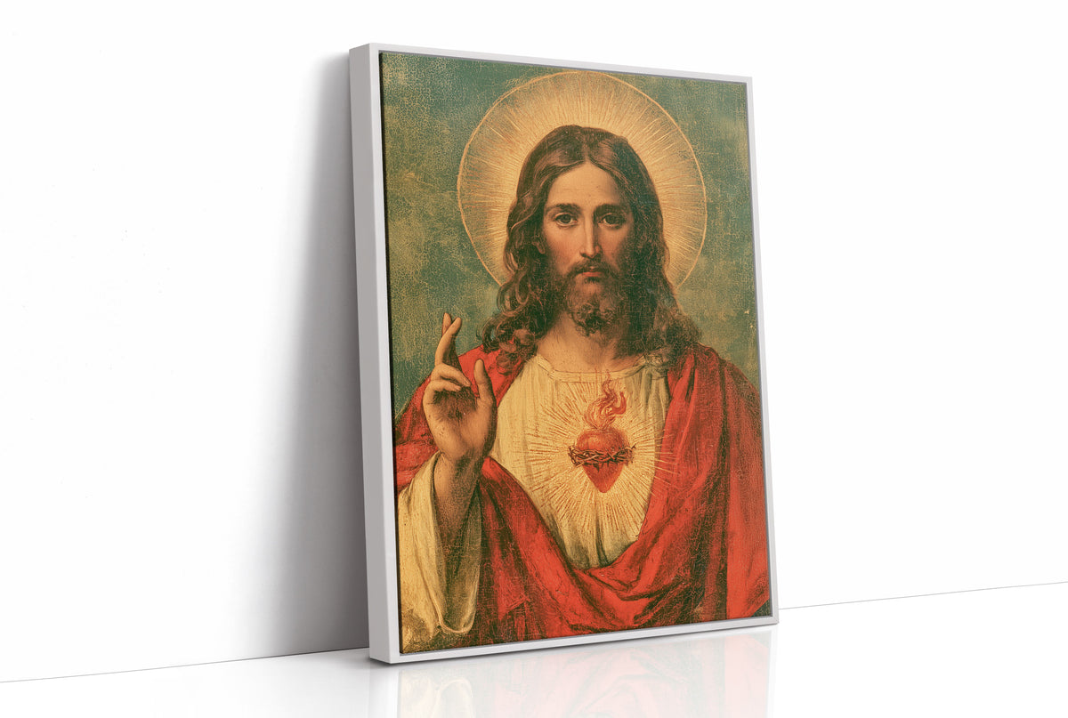 Sacred Heart Vintage Devotional Print