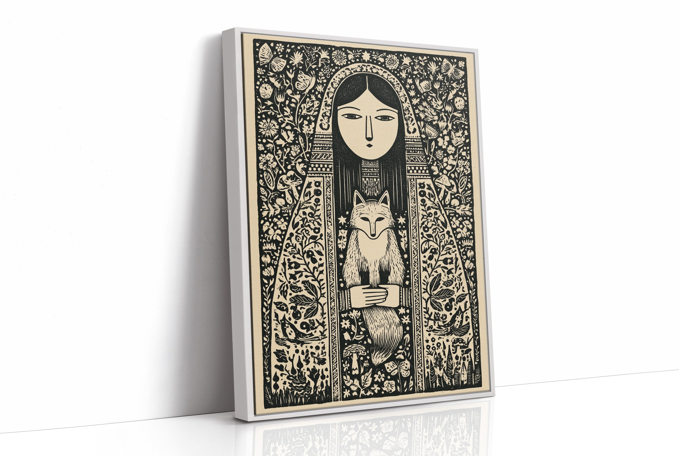 Keeper of the Fox: A Folklore Woodcut