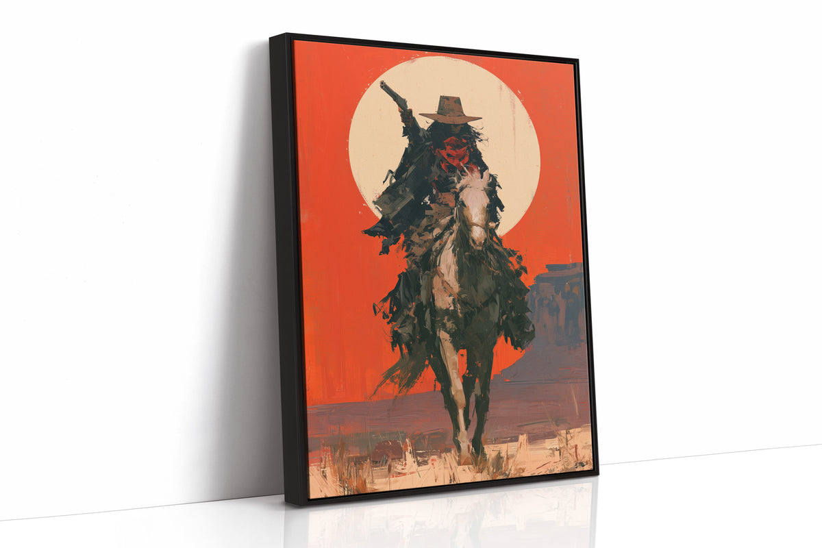 The Outlaw Takes the Moon as a Backdrop