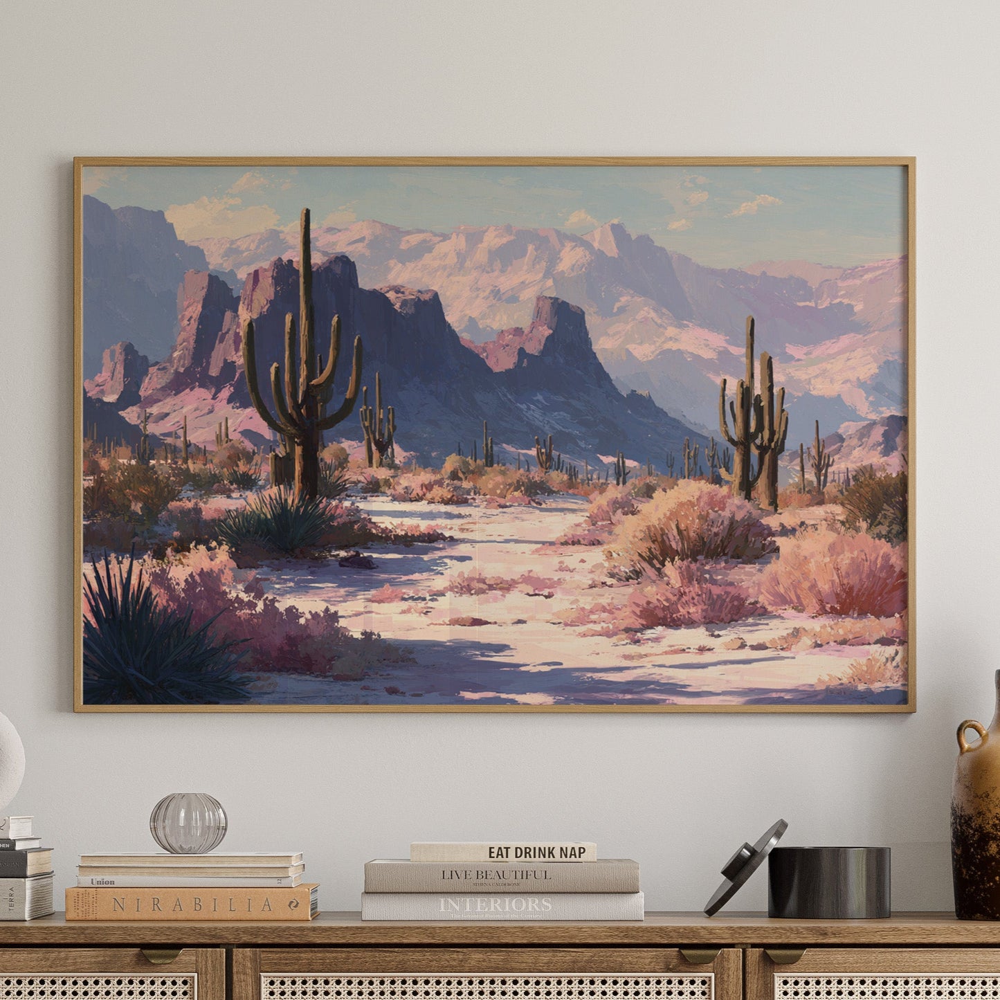Pink Dawn Greets Saguaro Sentinels