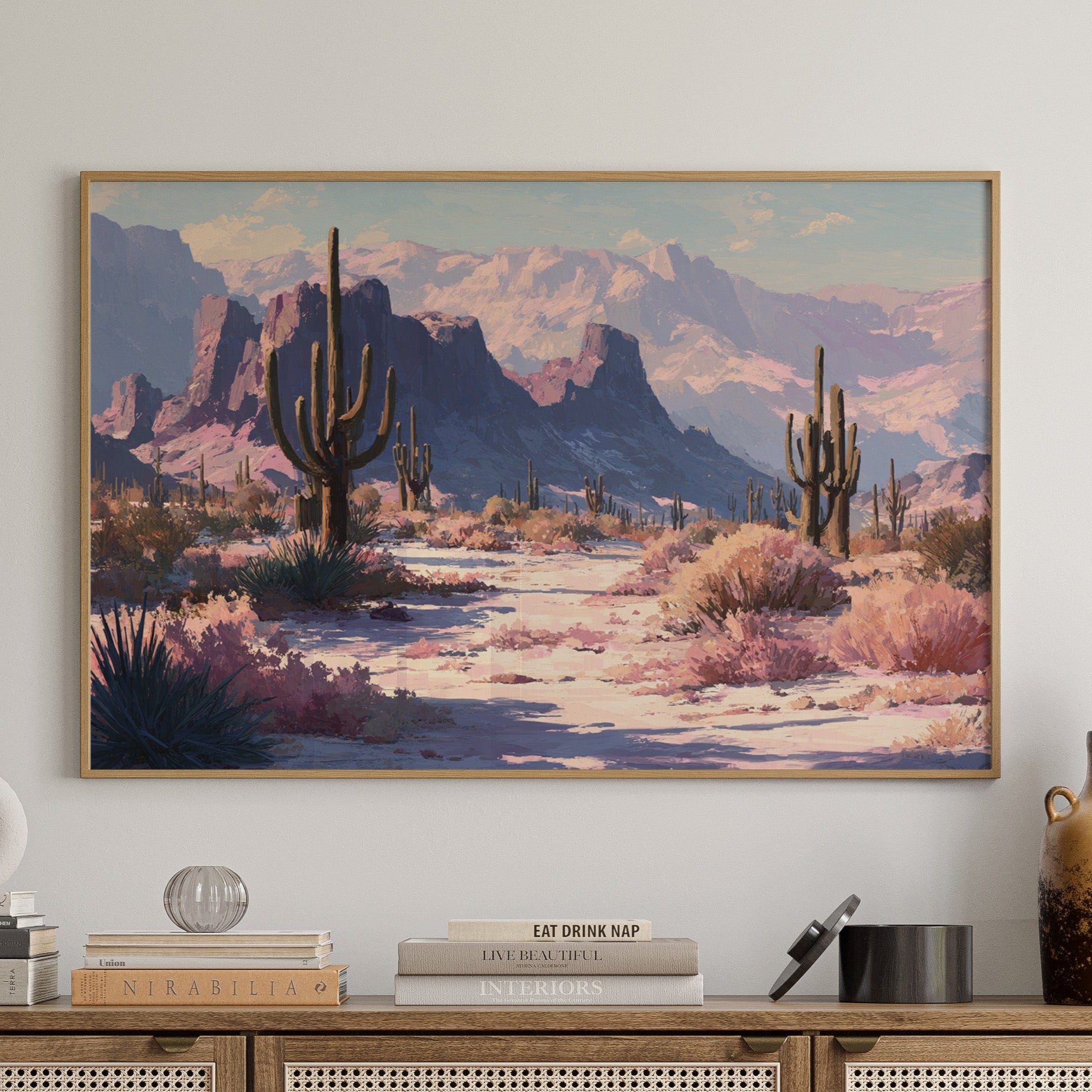 Pink Dawn Greets Saguaro Sentinels
