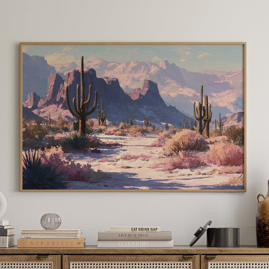 Pink Dawn Greets Saguaro Sentinels