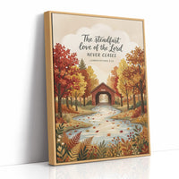 The Steadfast Love of the Lord: Covered Bridge Autumn Stream