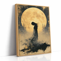 Silhouette Beneath the Harvest Moon