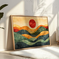 Rolling Hills Bow To Crimson Sky