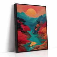 Crimson Rivers Meet Turquoise Mountains