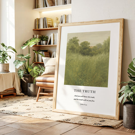The Truth John 8 Field Scripture Art