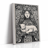 Madonna and Lamb: A Woodcut Devotion