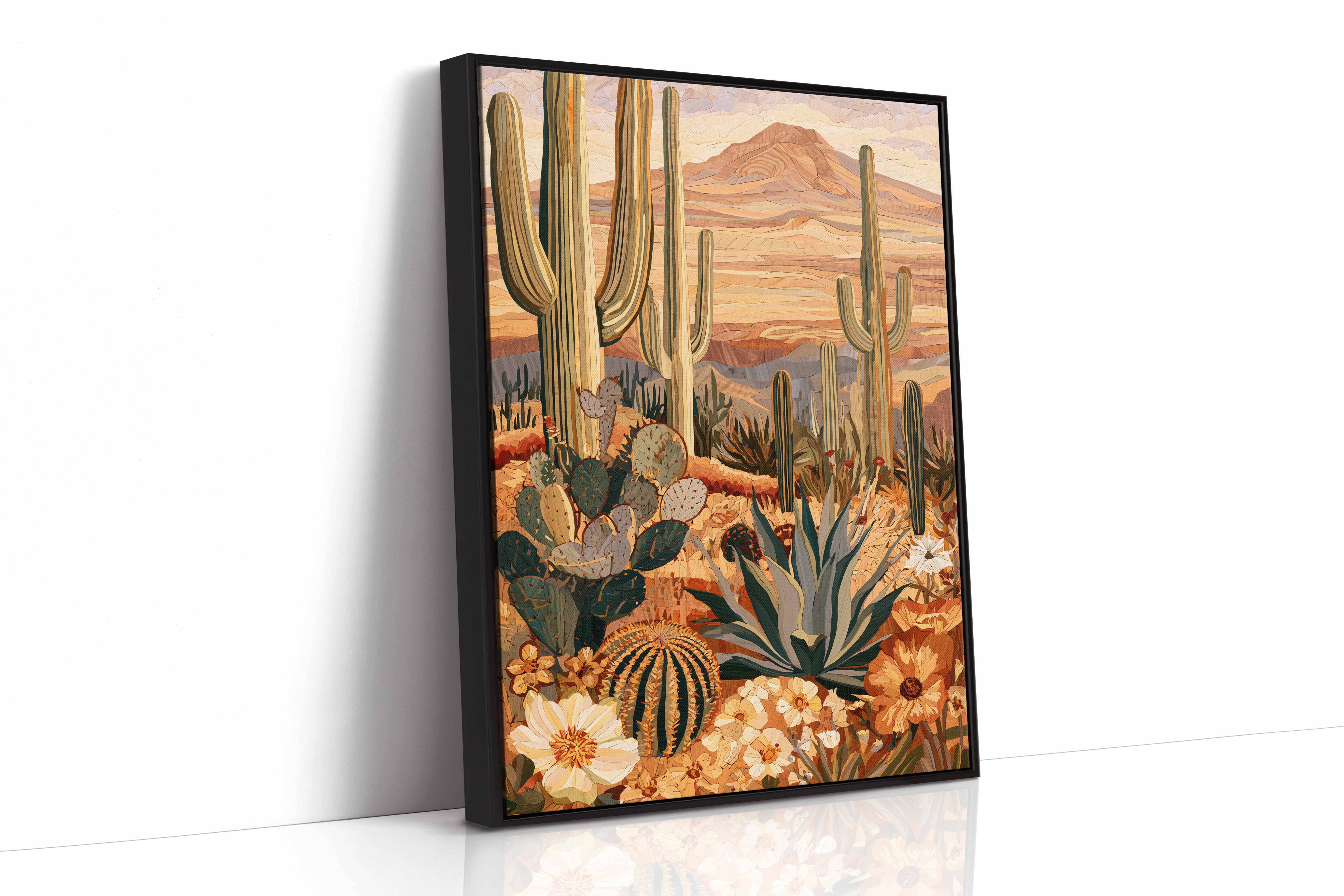 Saguaro Grove At Midday