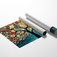 Circles Dance Through Teal Night