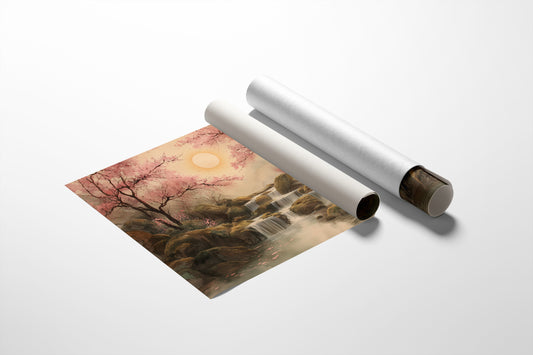 Cherry Blossoms Guard Ancient Waters